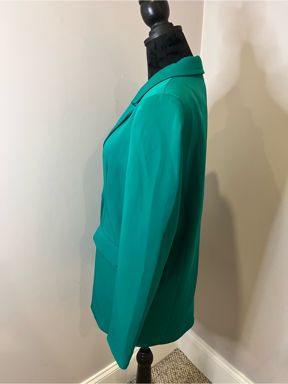 Meshki Double-Breasted Oversize Emerald Green Women's Blazer- extra large - Picture 3 of 8